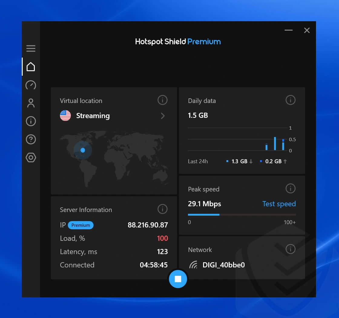 Hotspot Shield screenshot