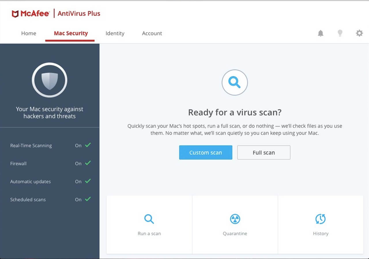 McAfee AntiVirus Plus screenshot