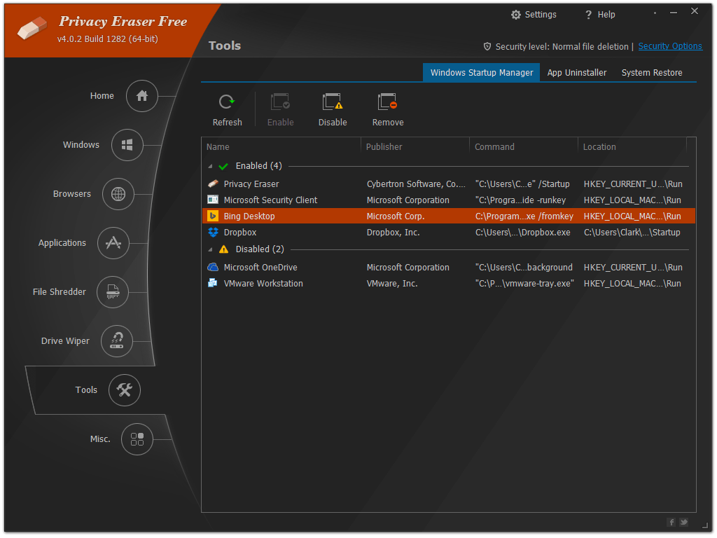 Privacy Eraser Free screenshot