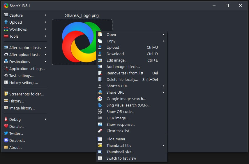 ShareX screenshot