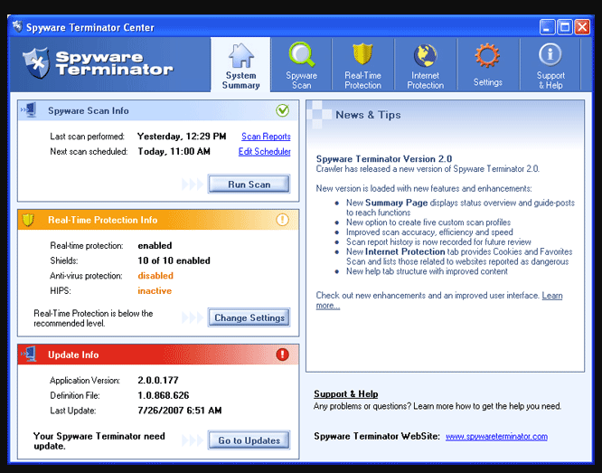 Spyware Terminator screenshot