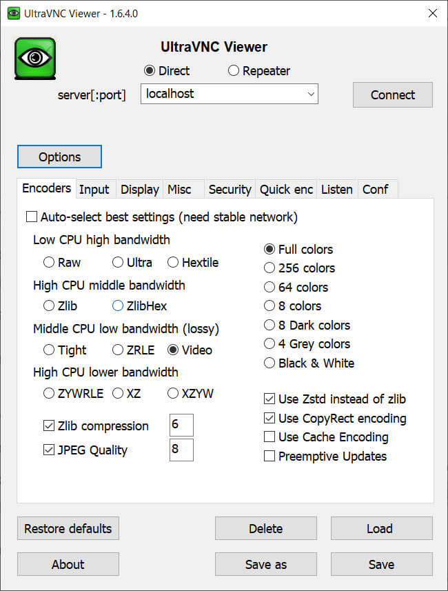 UltraVNC screenshot