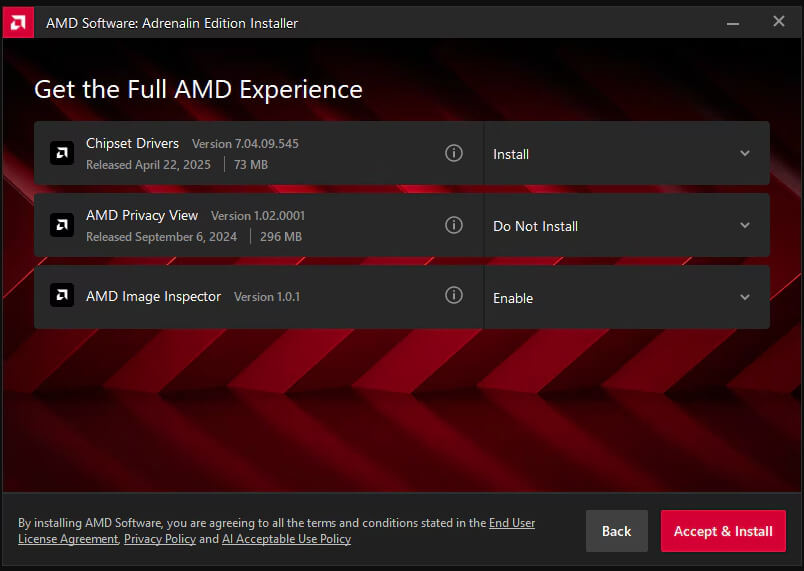 AMD Radeon Software Adrenalin Edition screenshot