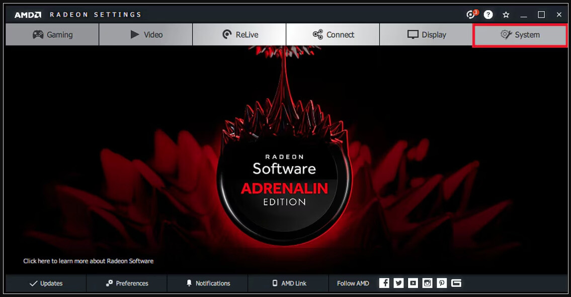 AMD Radeon Software Adrenalin Edition screenshot