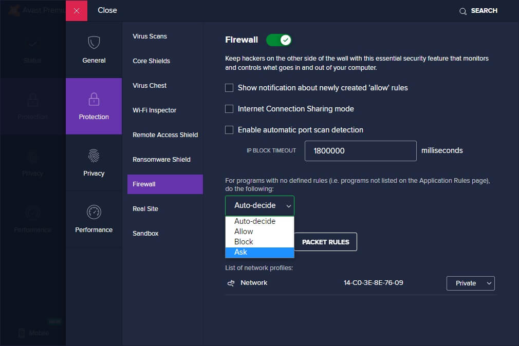 Avast Premium Security screenshot