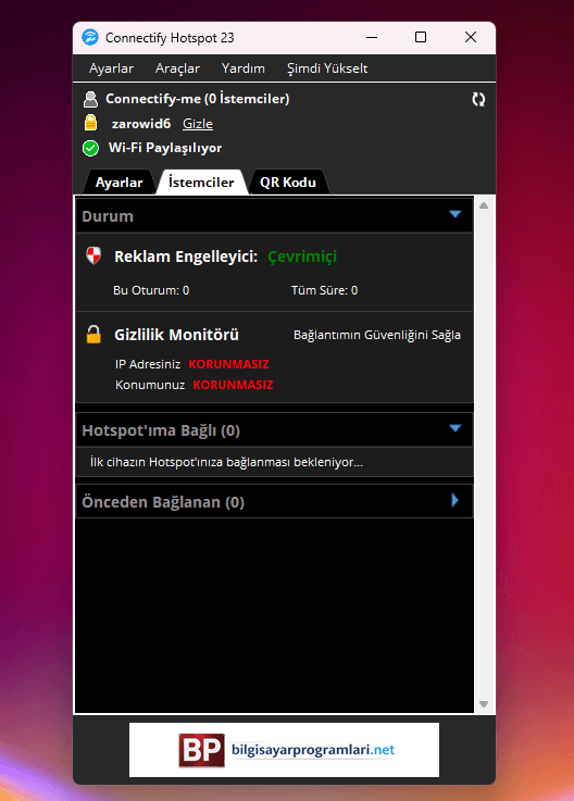 Connectify Hotspot screenshot