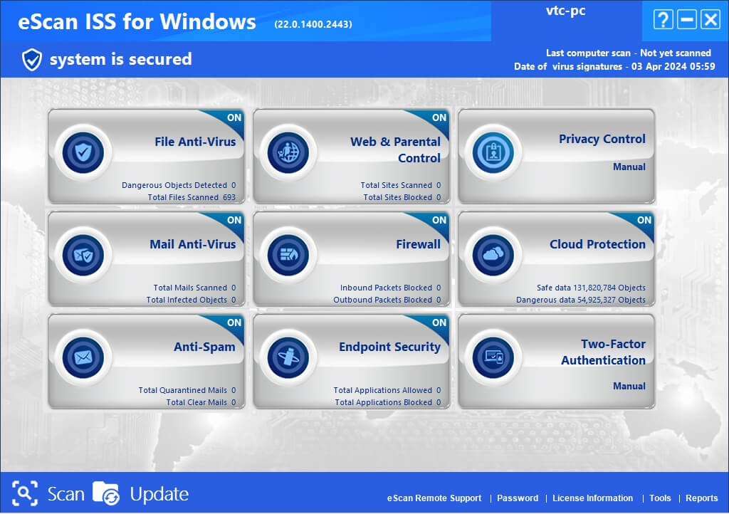 eScan Internet Security screenshot