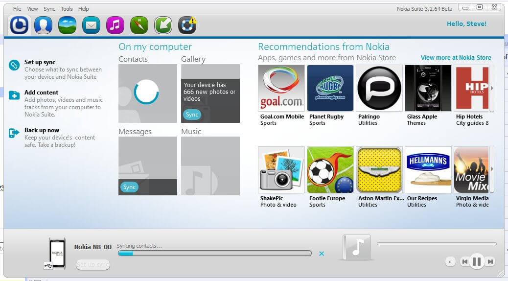 Nokia Ovi Suite screenshot