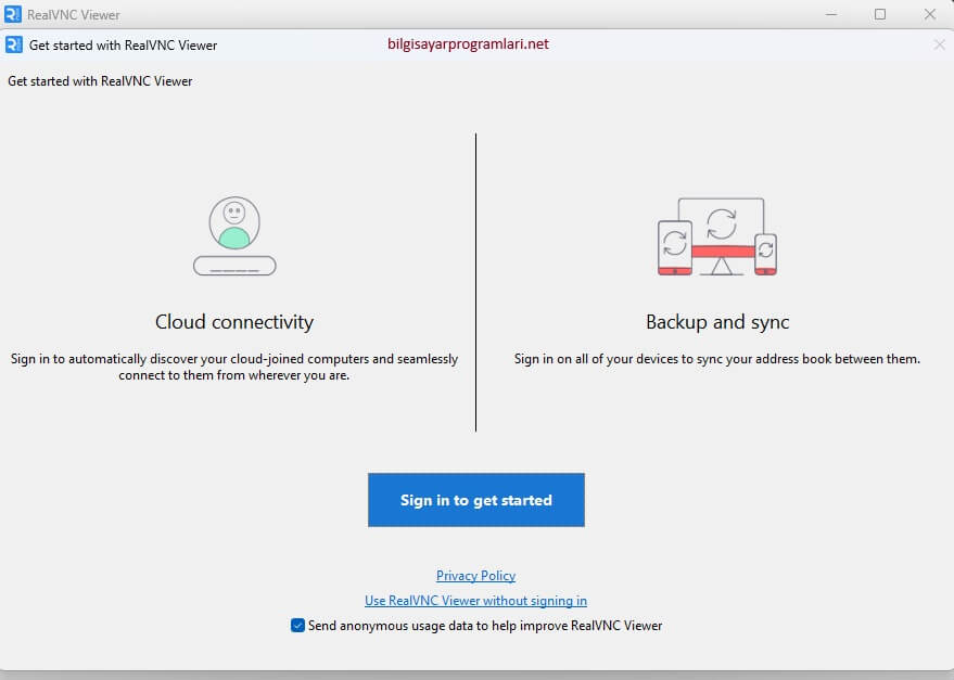 RealVNC Free screenshot