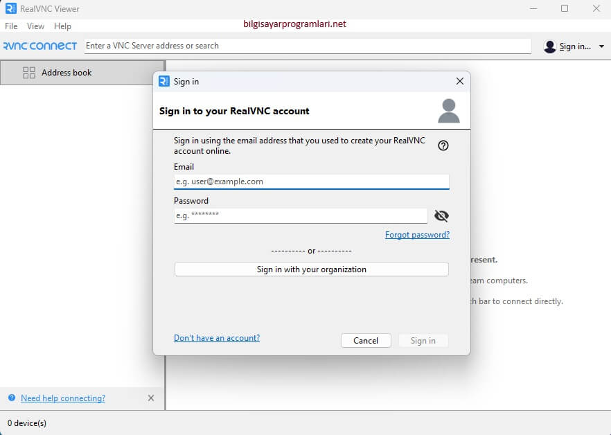RealVNC Free screenshot