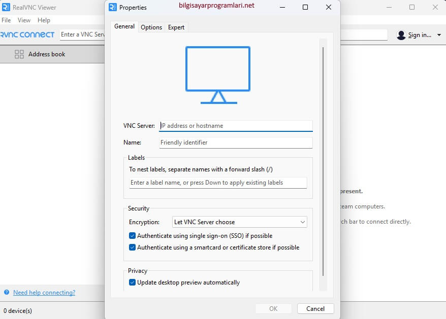 RealVNC Free screenshot
