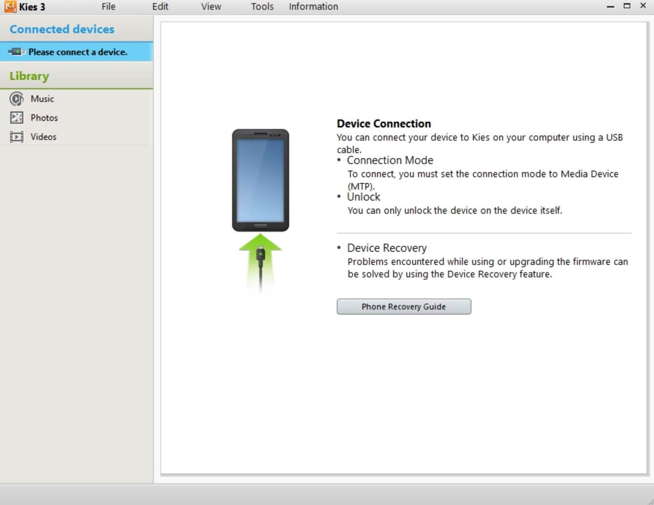 Samsung Kies 3 screenshot