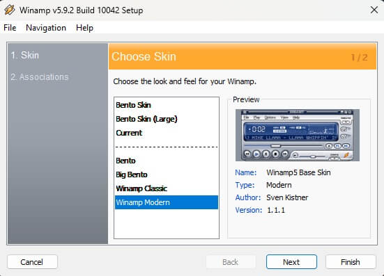Winamp screenshot