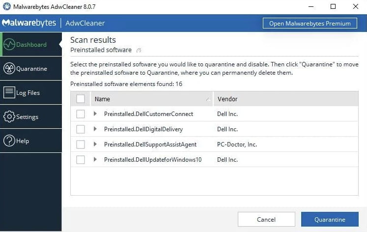 AdwCleaner screenshot