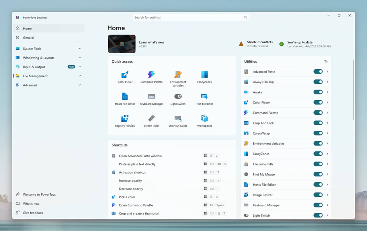 Microsoft PowerToys screenshot