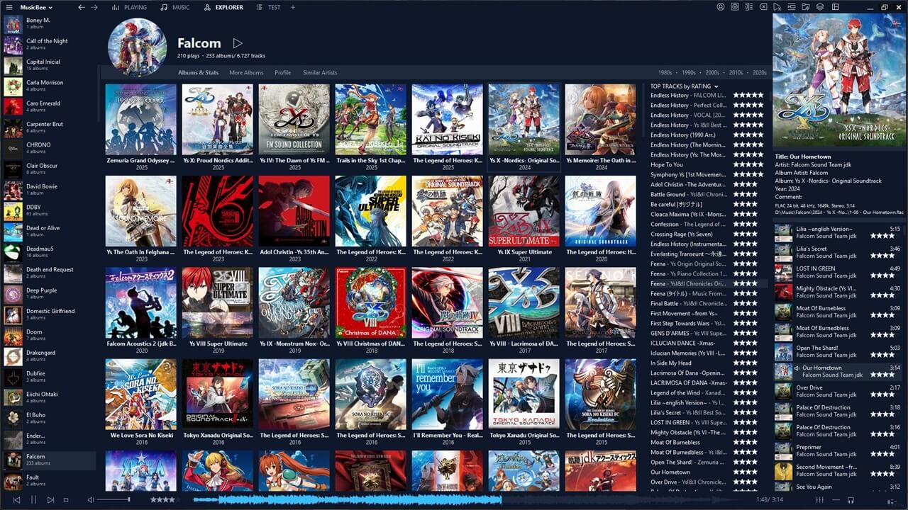 MusicBee screenshot