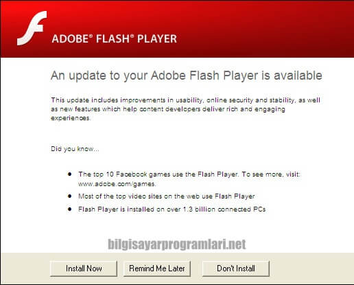 Adobe Flash Player screenshot