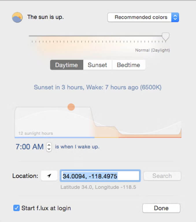 f.lux screenshot