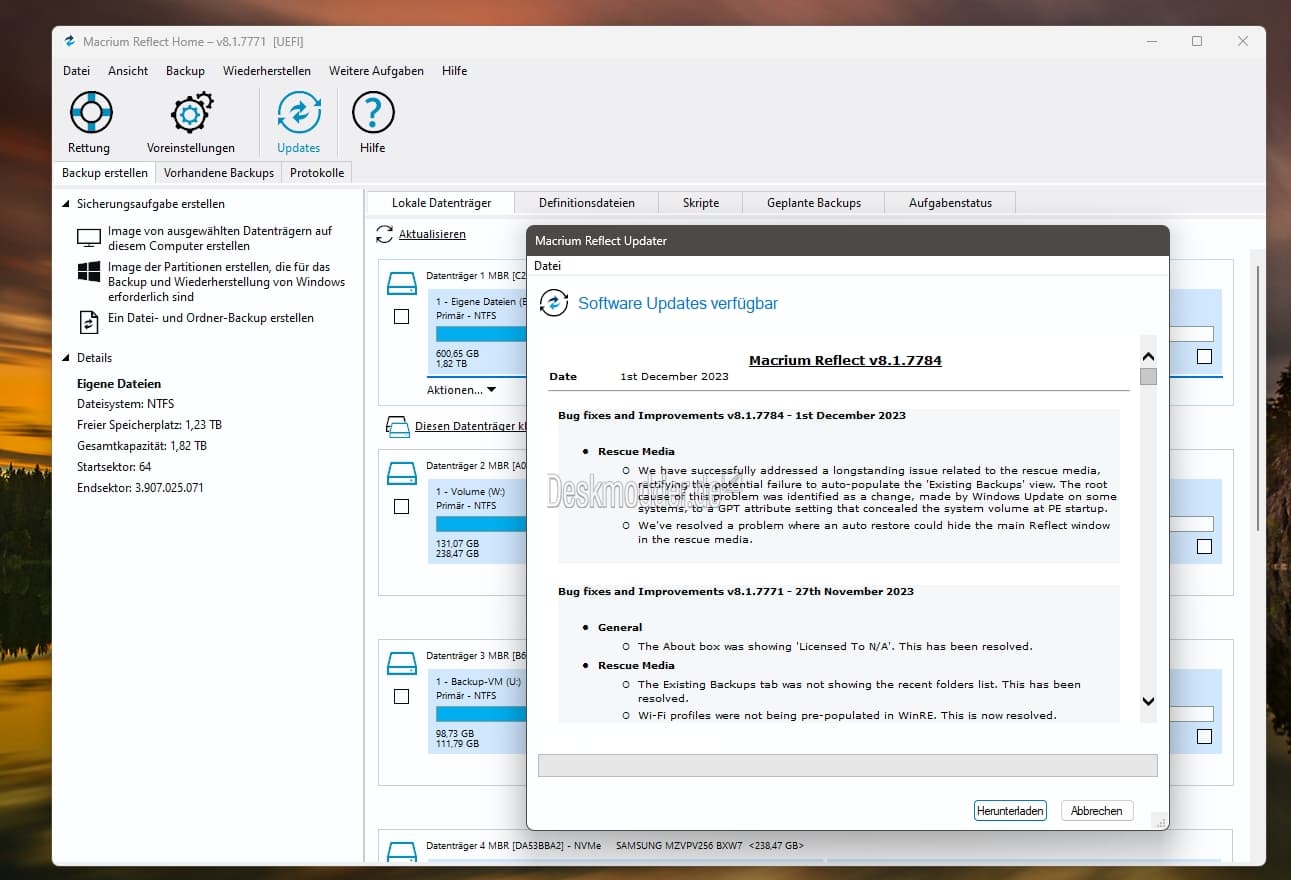 Macrium Reflect Free screenshot