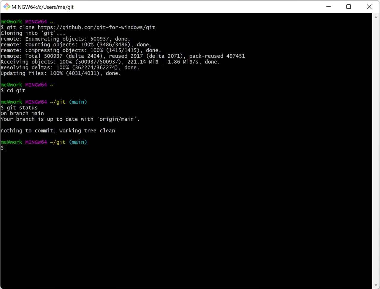 Git screenshot