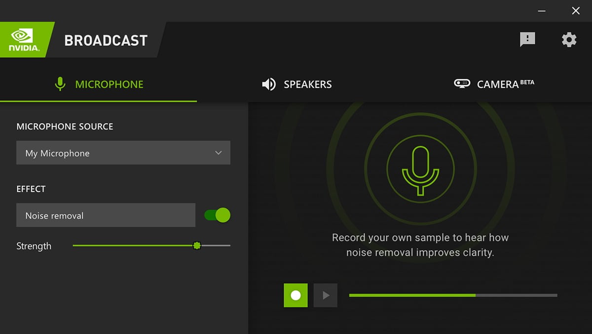 NVIDIA Broadcast screenshot