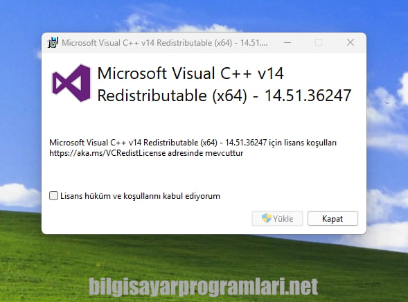 Visual C++ Redistributable screenshot