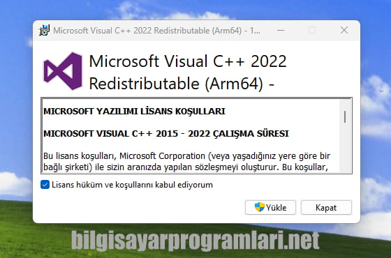 Visual C++ Redistributable screenshot